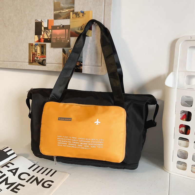 [Collective] Orange with black. [Foldable + extended + dry and wet separation]